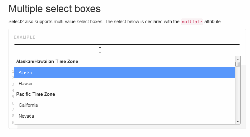 Animated GIF showing Select2 with multiple values